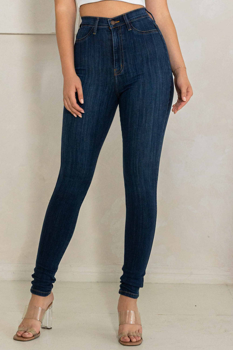 デニム・ジーパン MSGM HIGH WAIST SKINNY FIT JEANS WITH BELT 19179044_57356811-90a2-44c3-