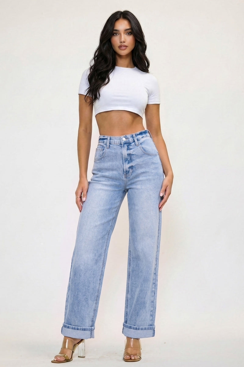 90s 希少 KOMAN JEANS クロスデザイン ワイドデニム W36 B系 Vintage Koman Jeans Pants Trousers 27x30 Hip Hop Womens Straight