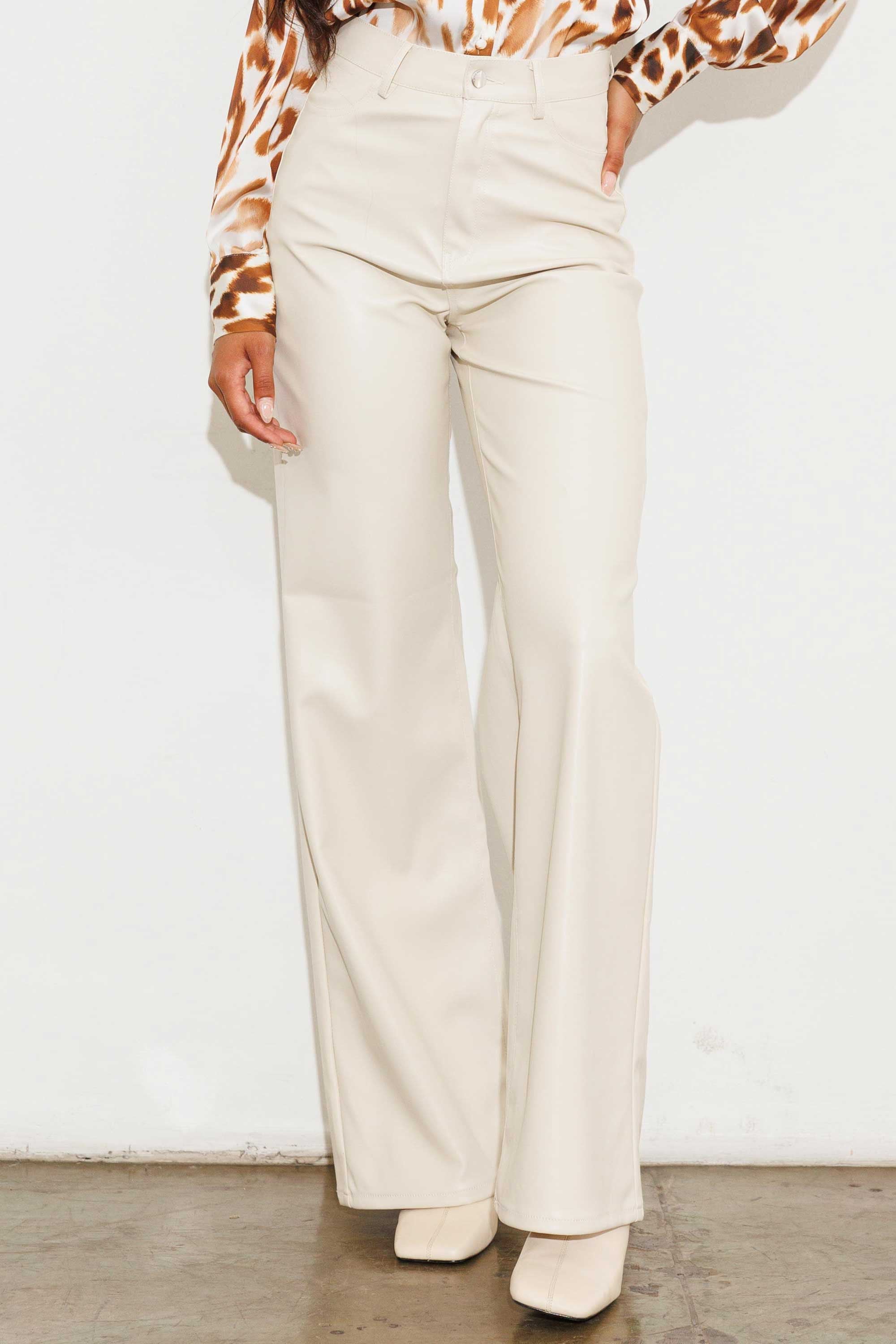 PU Vibrant Wide Pants – Vibrant miu