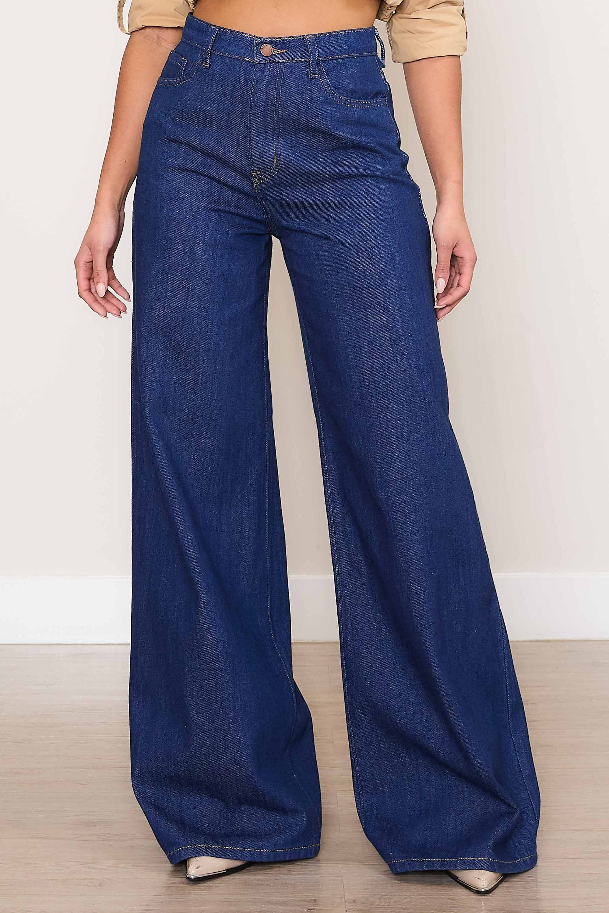 Fall Indigo Wide Leg Jeans