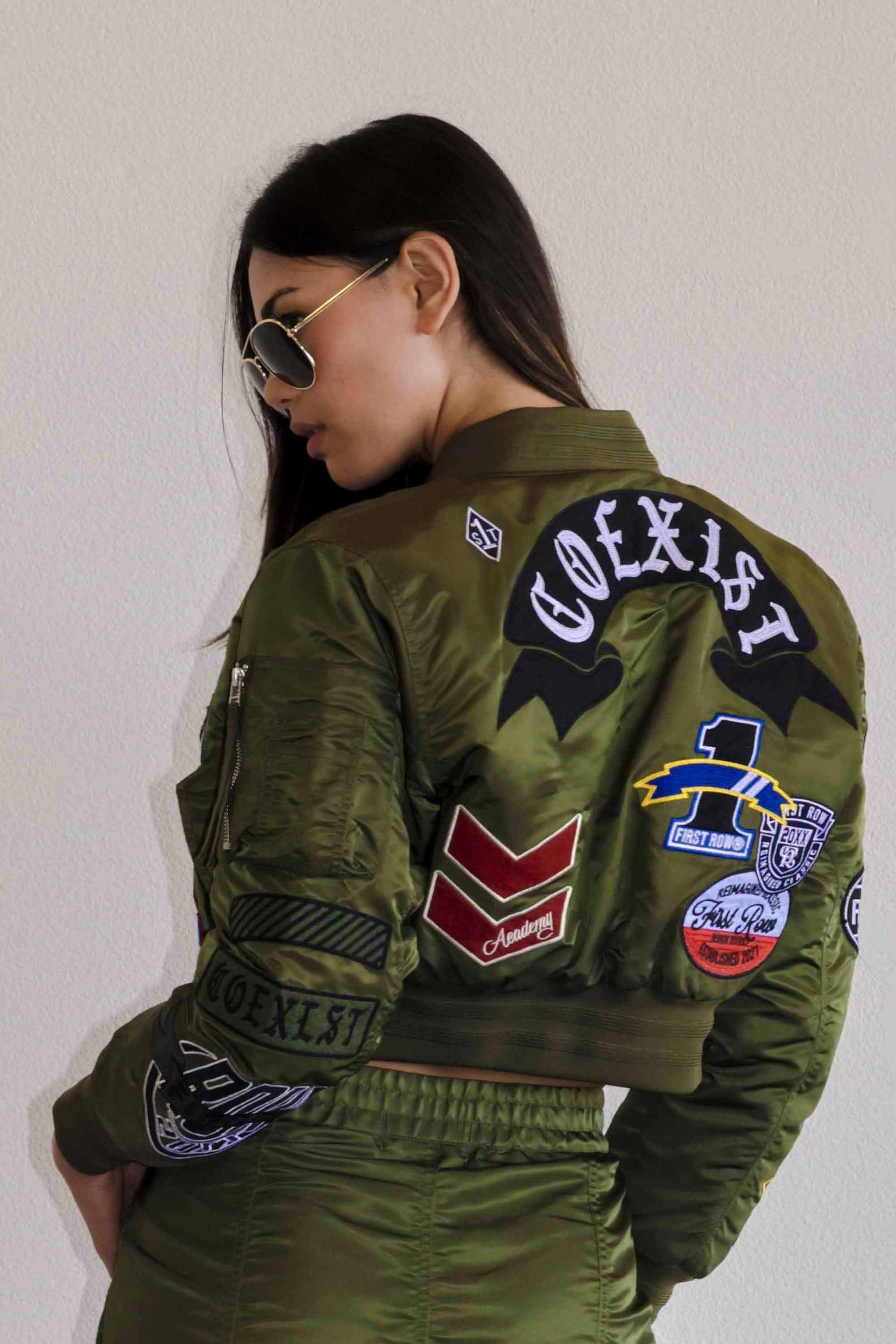 COEXIST MULTI PATCHES MA-1 JACKET – Vibrant miu
