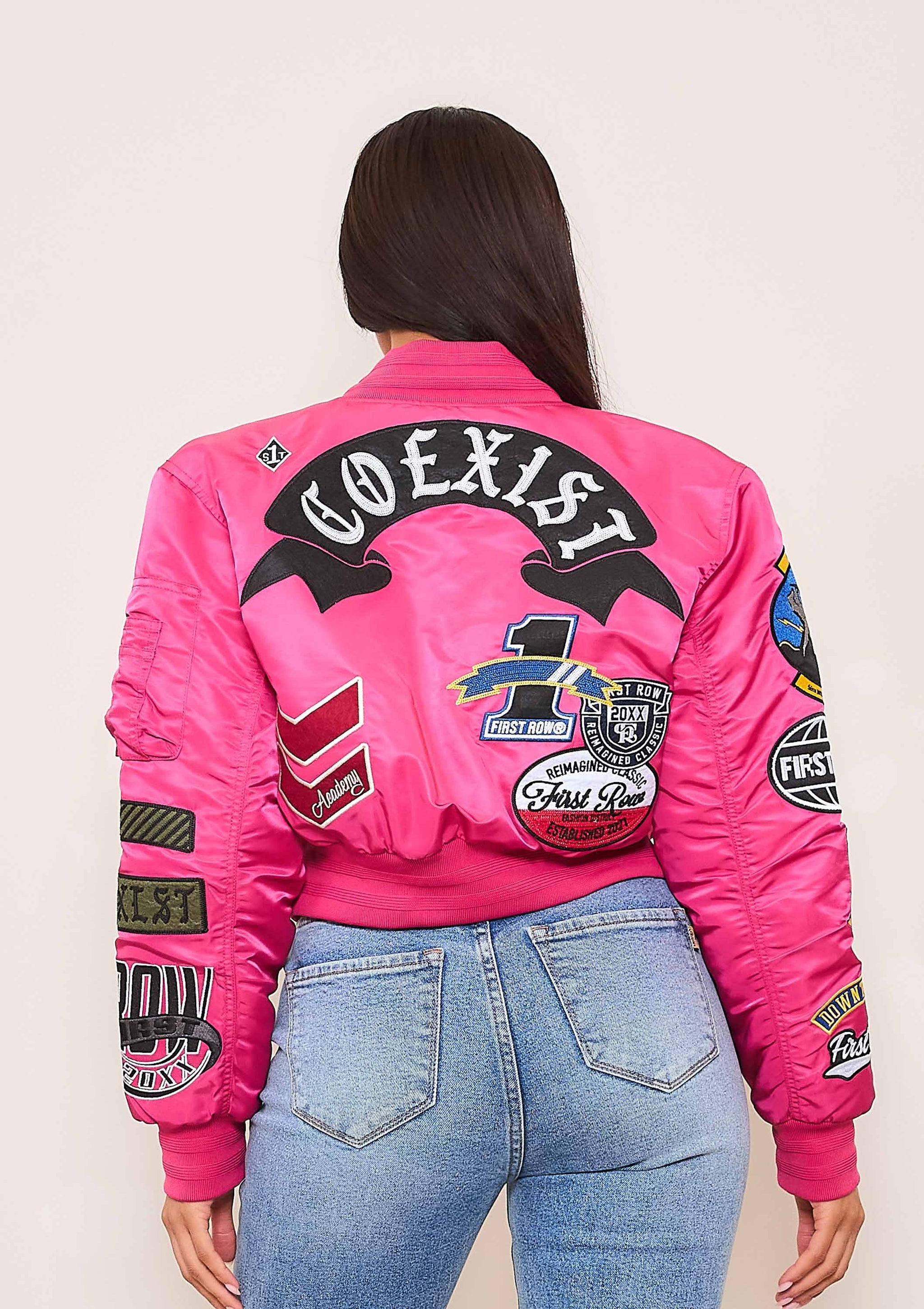 COEXIST MULTI PATCHES MA-1 JACKET – Vibrant miu