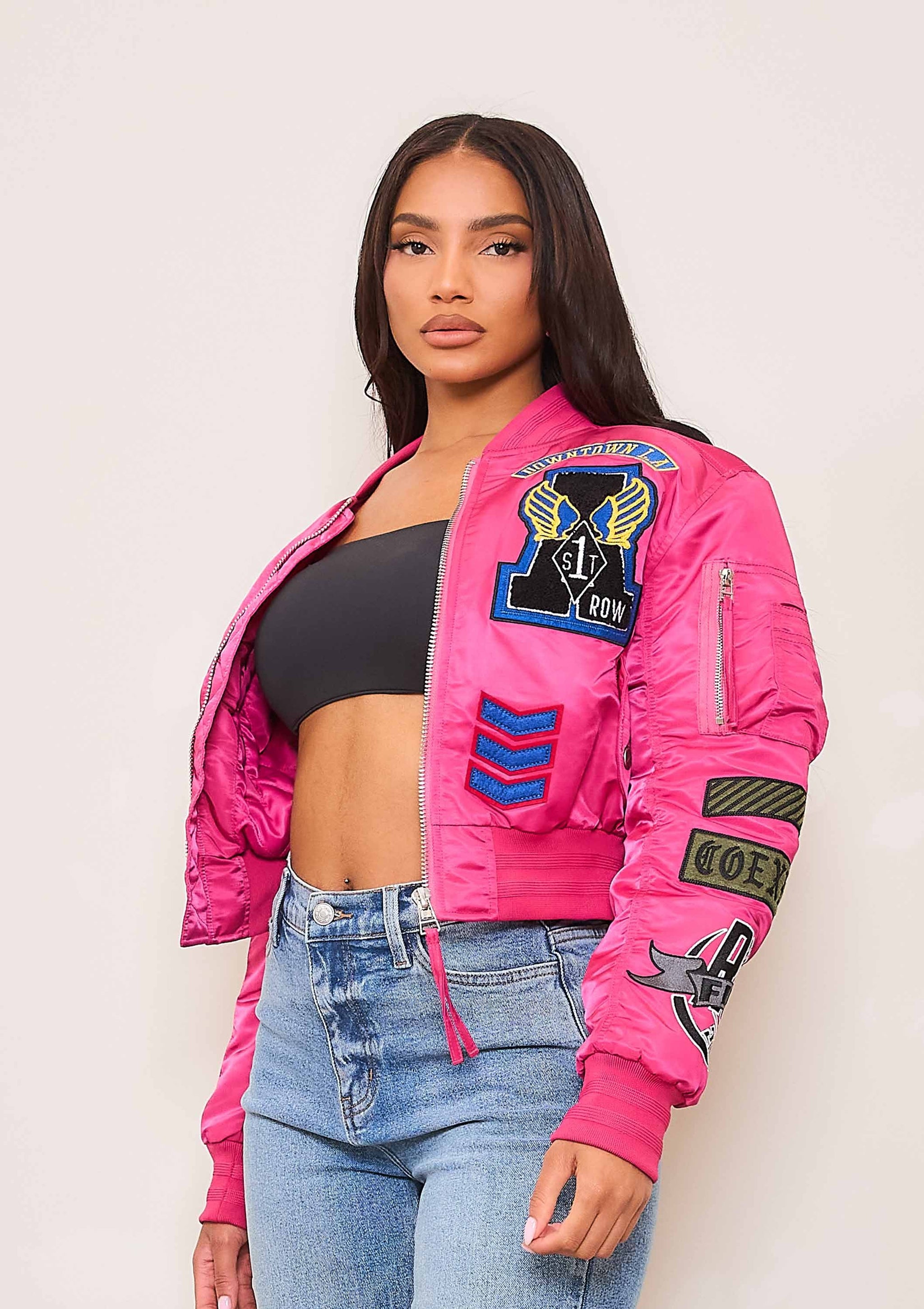 COEXIST MULTI PATCHES MA-1 JACKET – Vibrant miu