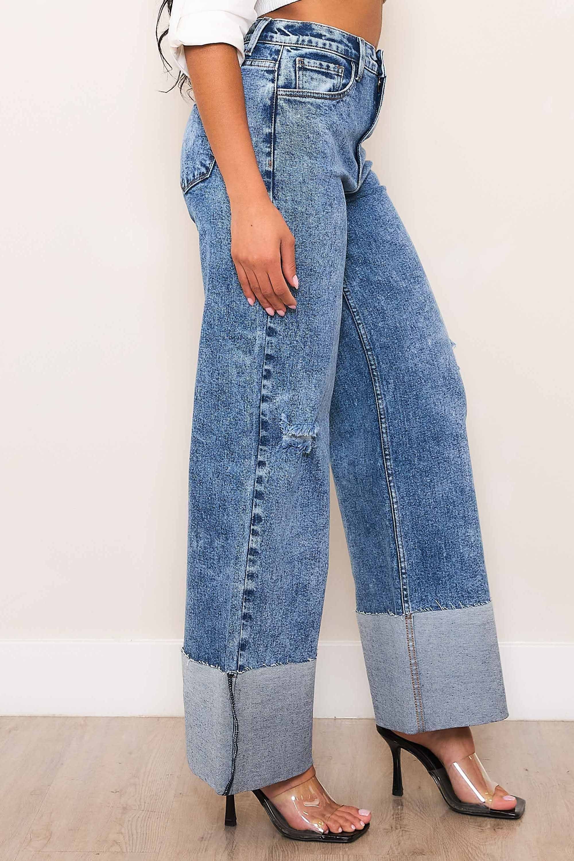 P2069] Sweet Dreams Wide Jeans – Vibrant miu