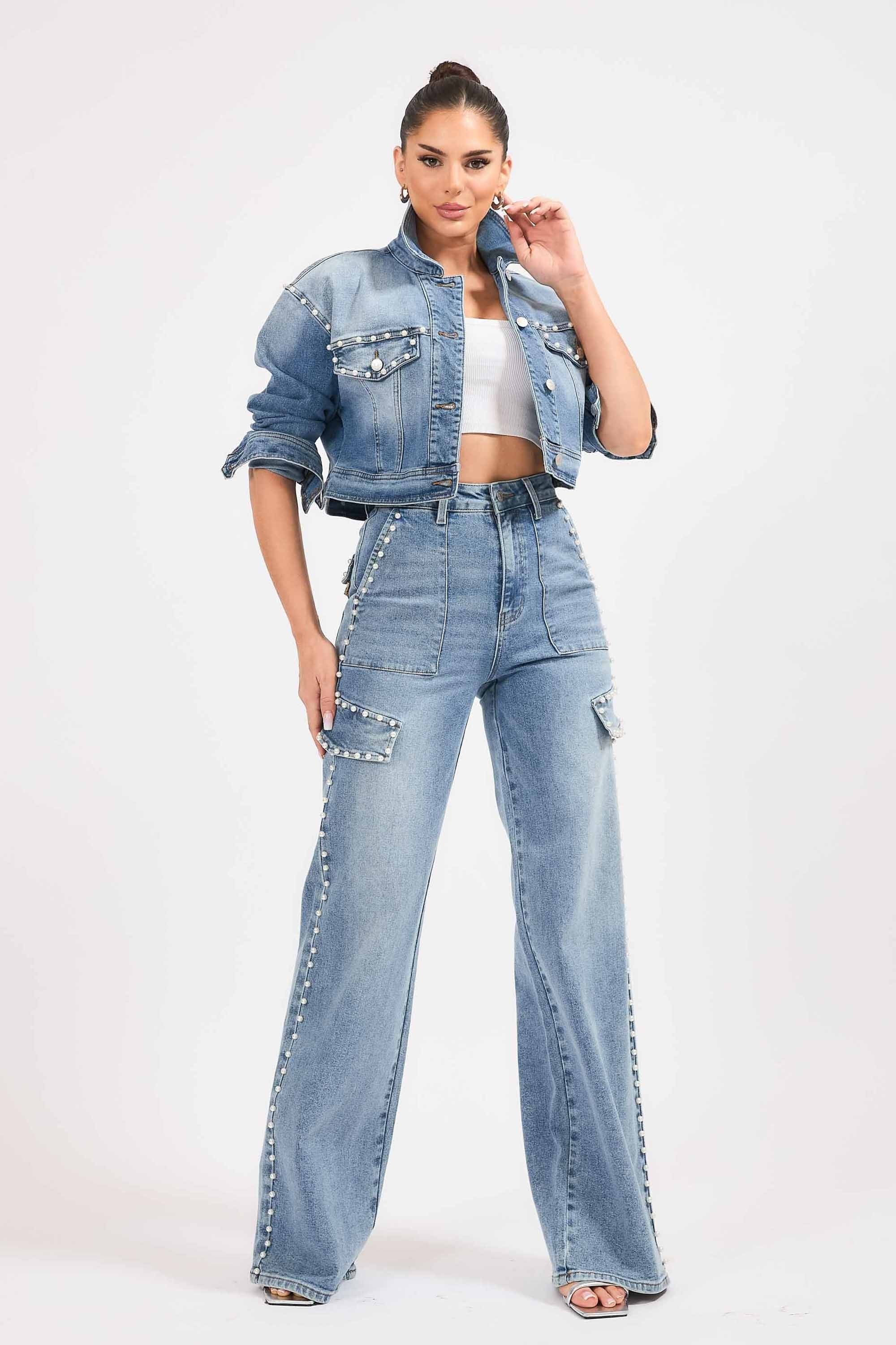 Pearl Cargo Wide Leg Jeans – Vibrant miu Pearl Cargo Wide Leg Jeans – Vibrant miu