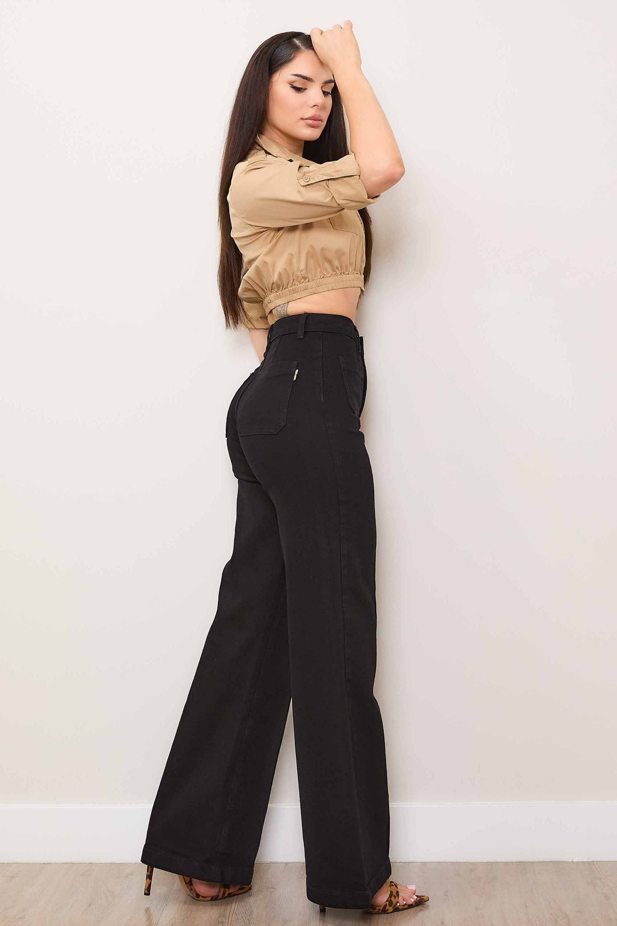 EP5165] Square Pockets Wide Leg Jeans – Vibrant miu