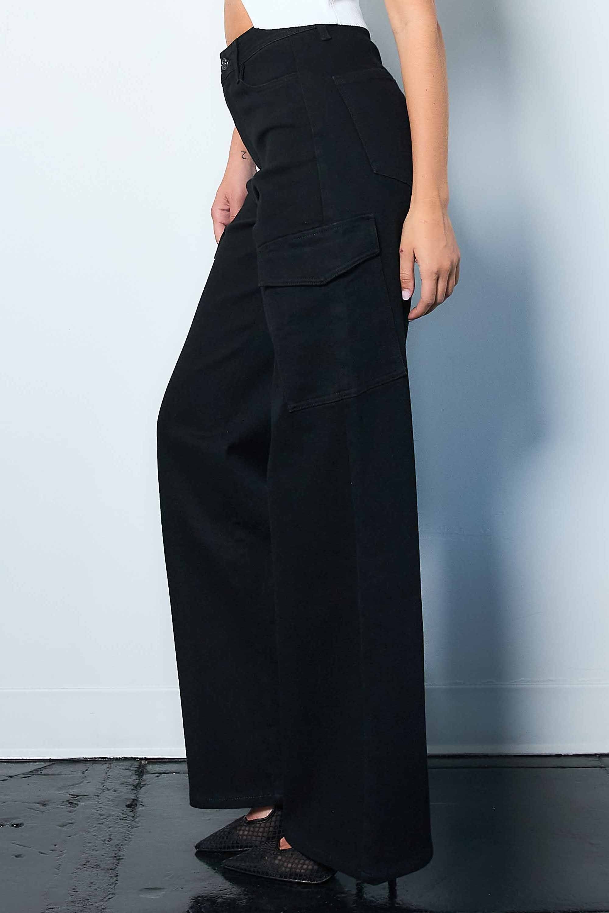 Back to School Cargo Denim Wide Jeans – Vibrant miu