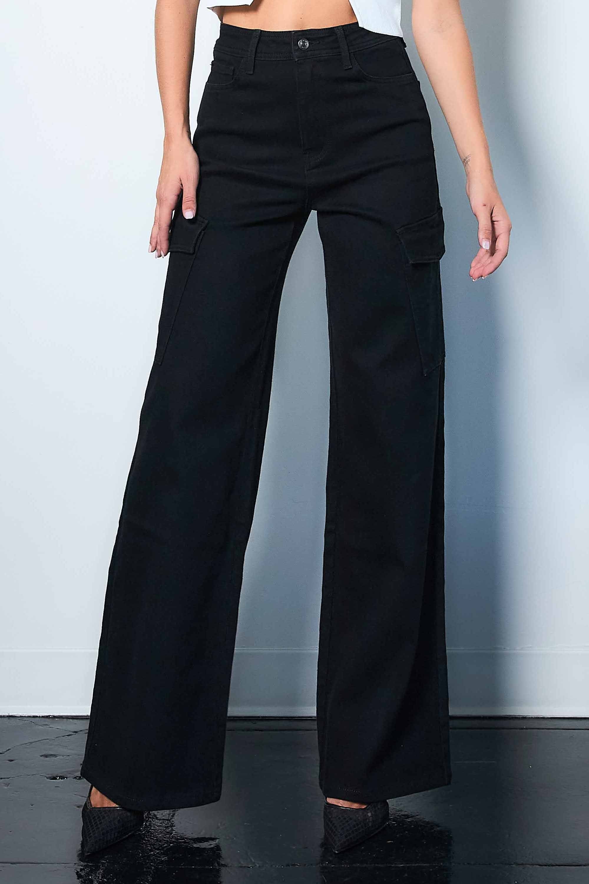Back to School Cargo Denim Wide Jeans – Vibrant miu