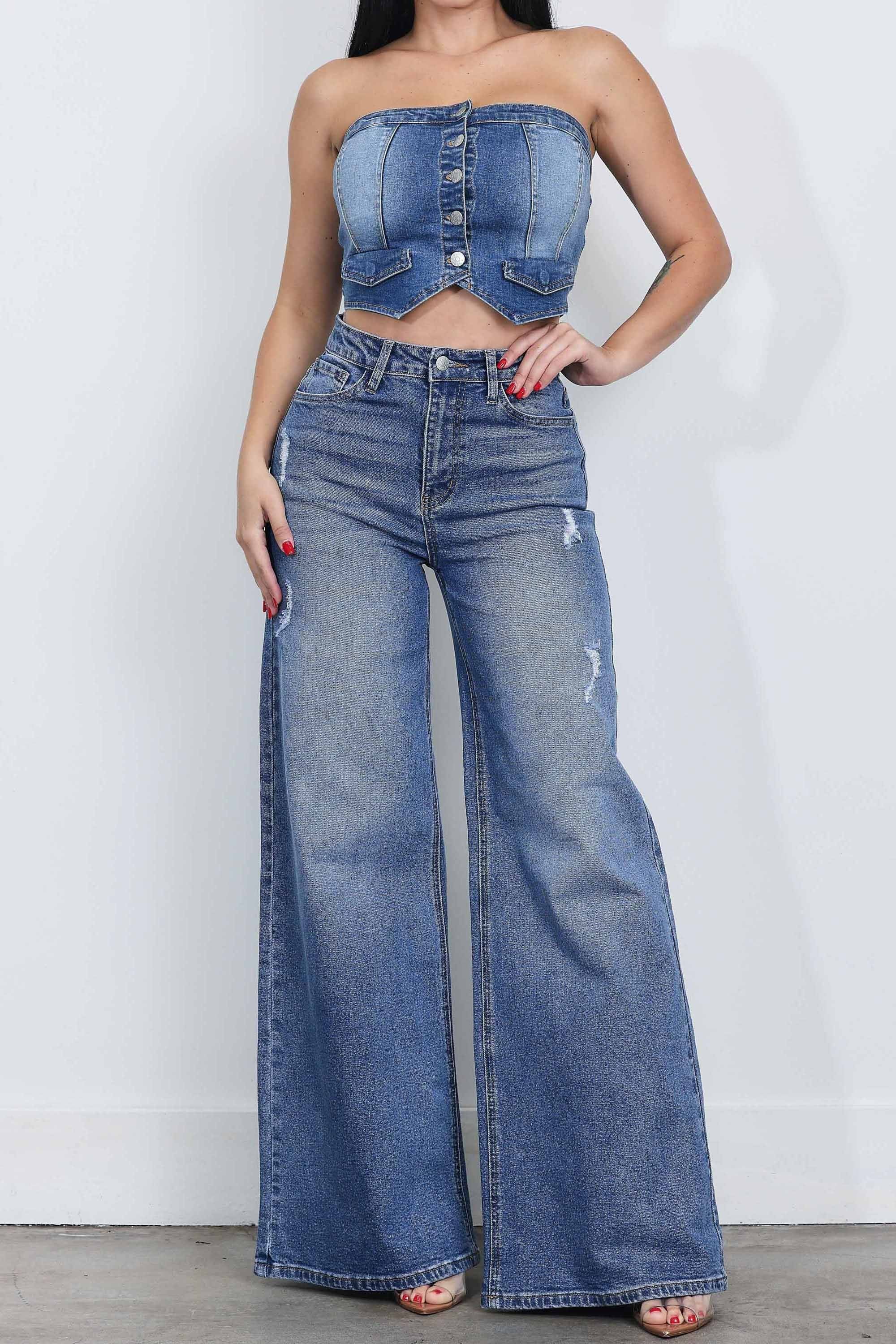 パンツ Eaphi wave design high waist denim 2size 2025年最新】eaphi デニムの人気アイテム - メルカリ