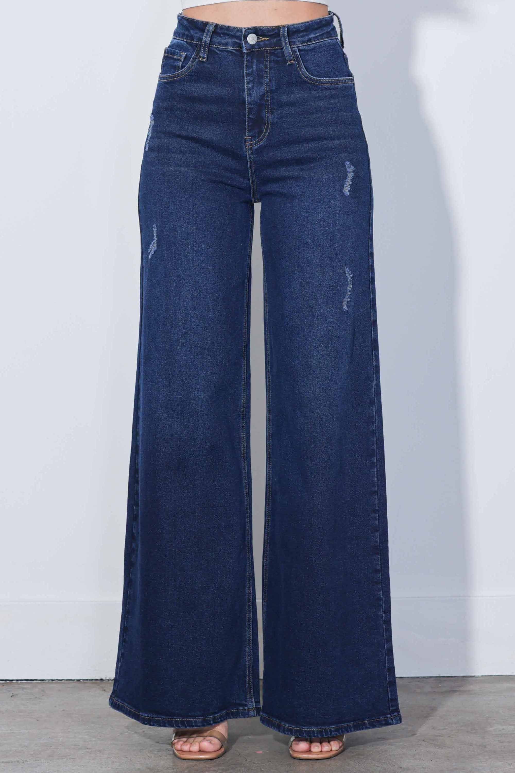 XPT409] High-Rise Extra Wide Leg Jeans – Vibrant miu