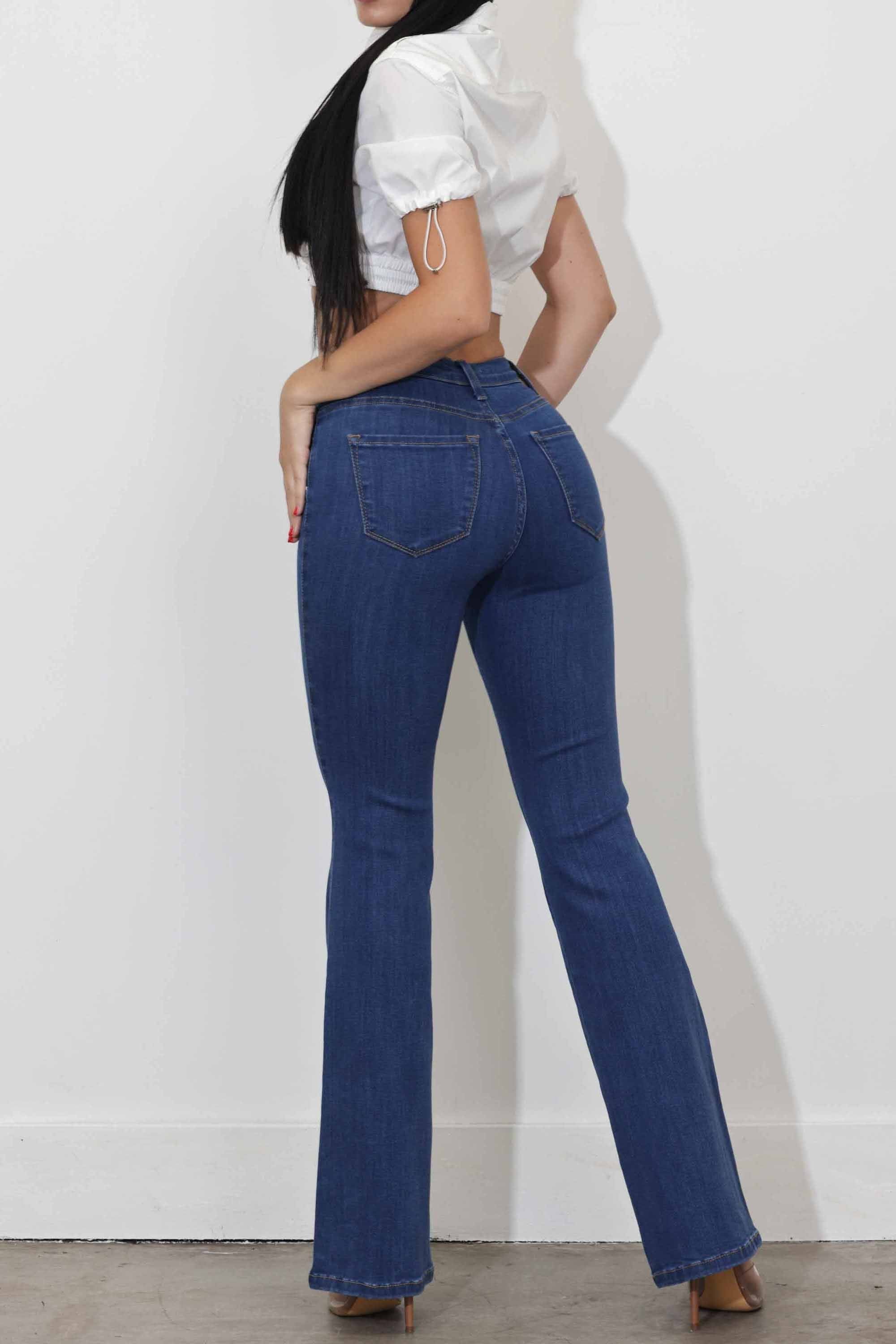 qung ボリュームUPピーチフレアdenim クン ボリュームUPピーチフレアdenim カラー:ダスティー