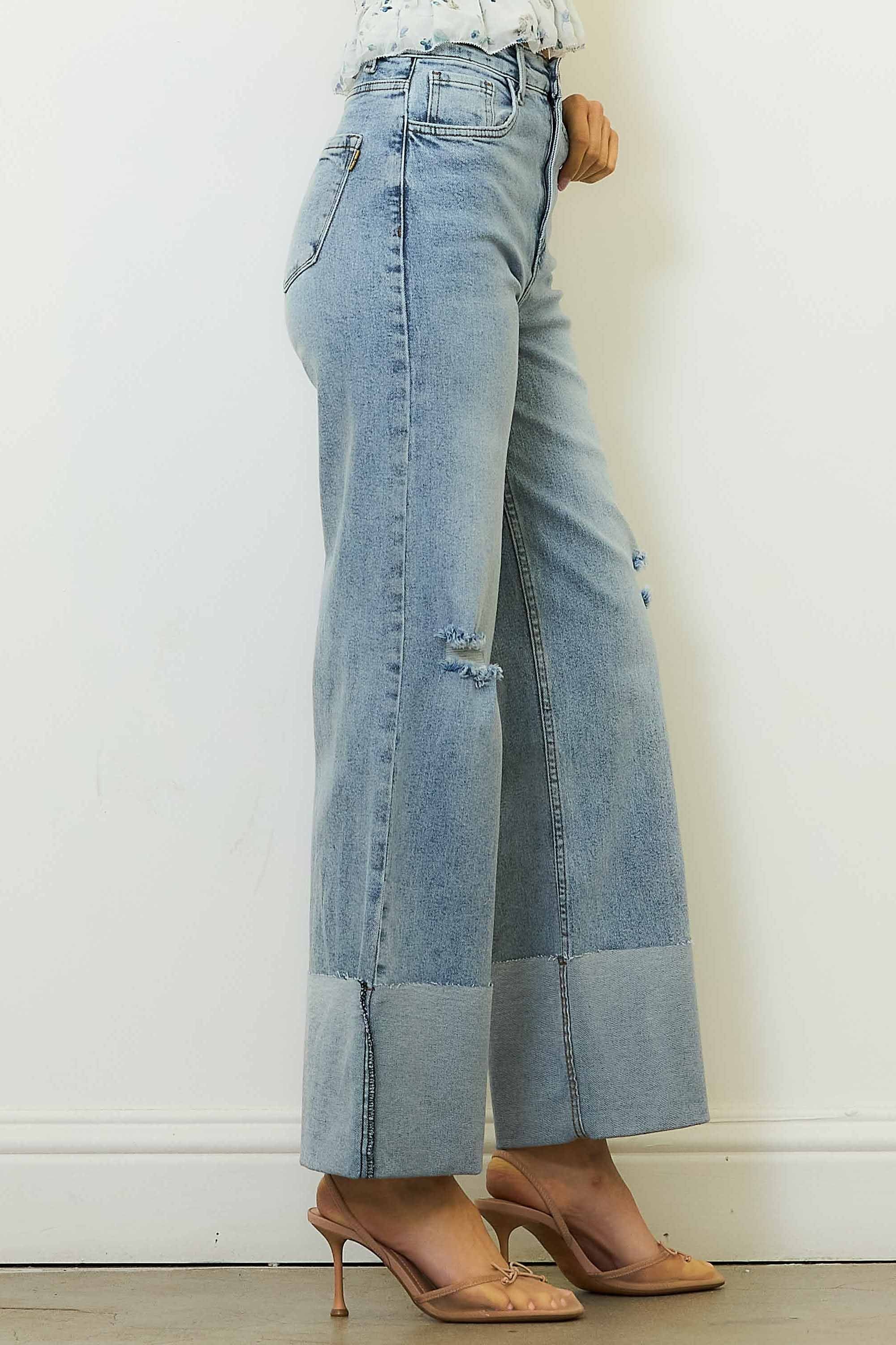 P2069] Sweet Dreams Wide Jeans – Vibrant miu