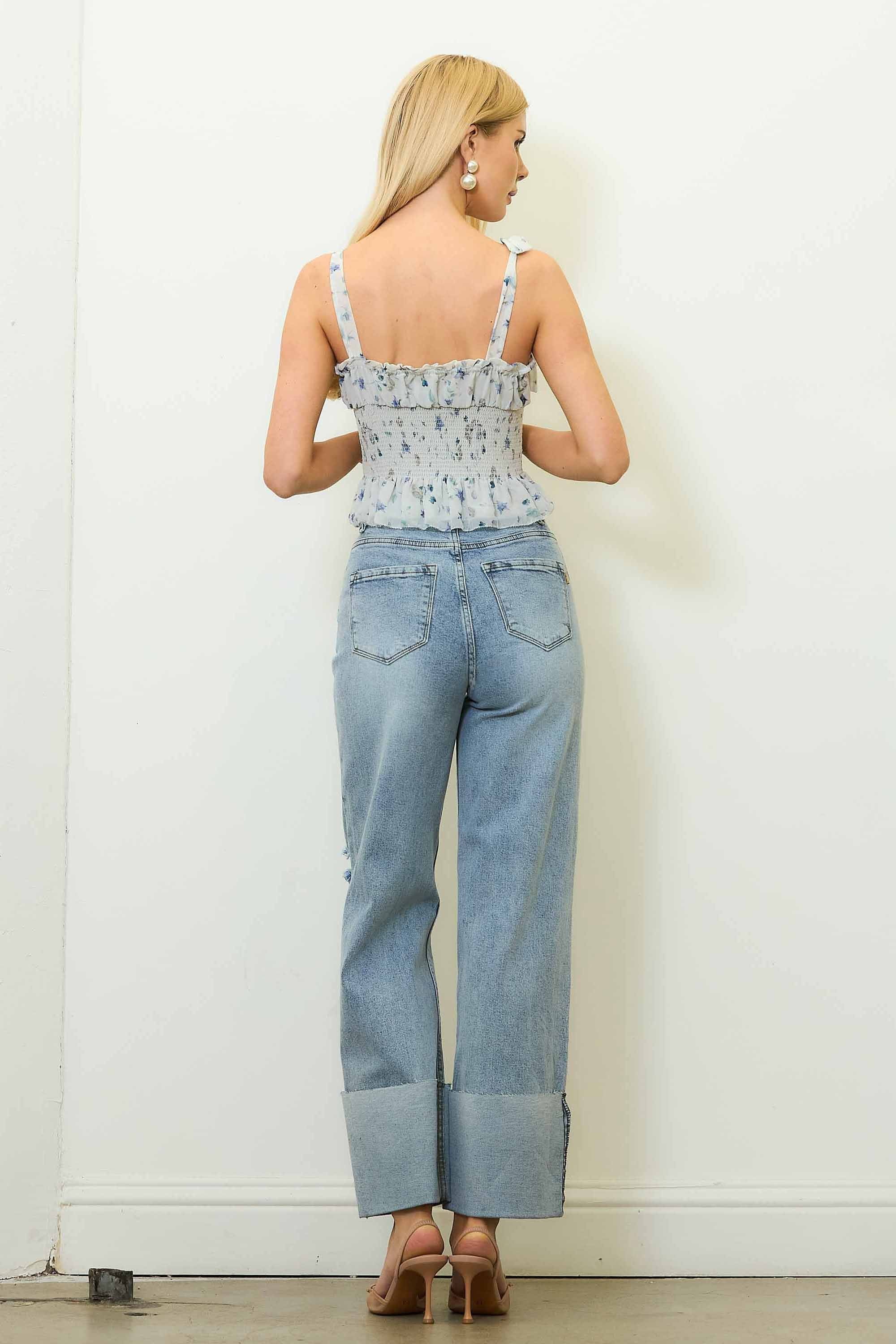 P2069] Sweet Dreams Wide Jeans – Vibrant miu