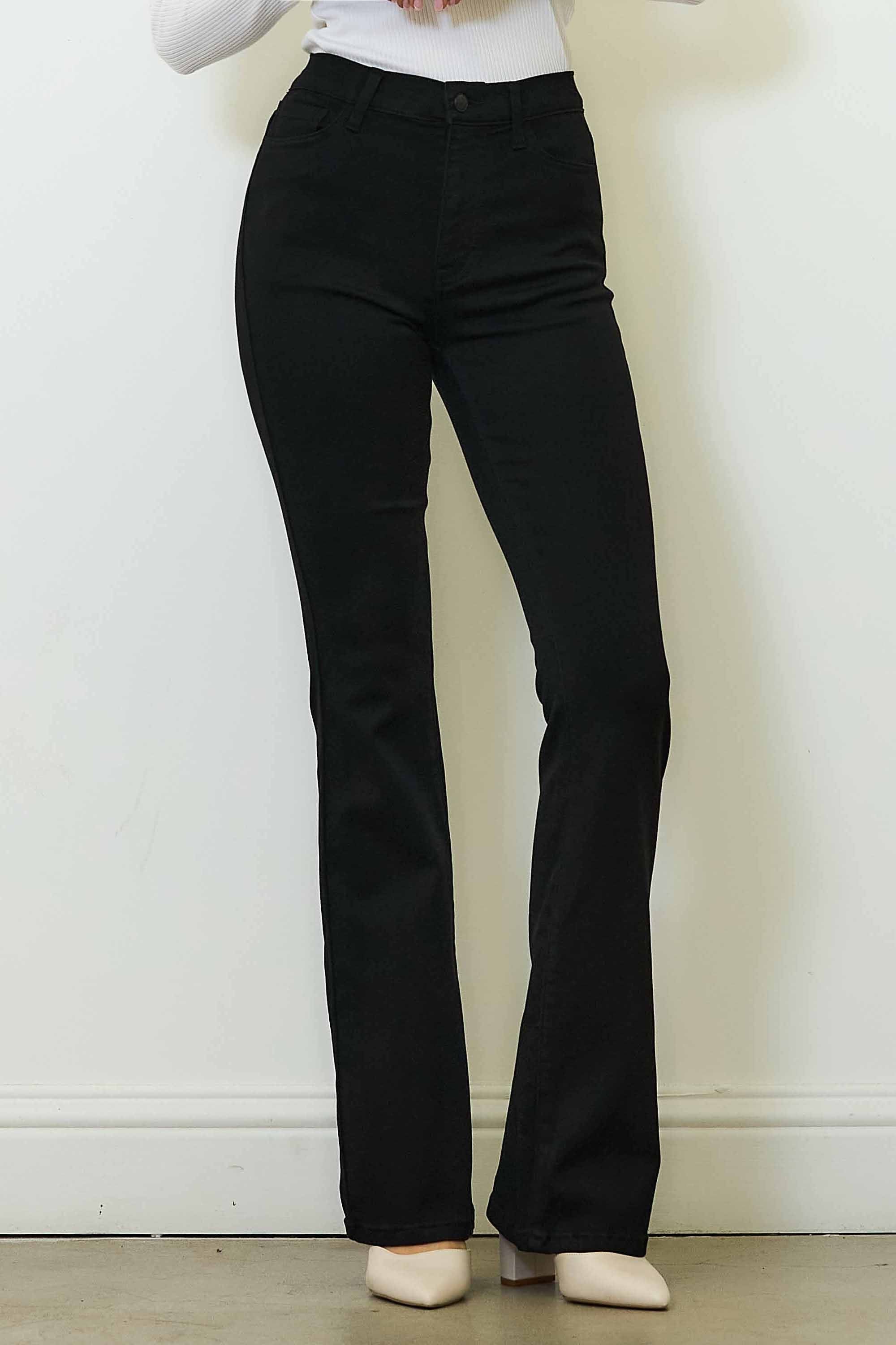 【BOHEMSEO】 KNEE SHIRRING BOOTCUT PANTS, BLACK SHOP - NEW ARRIVALS - bohemseo