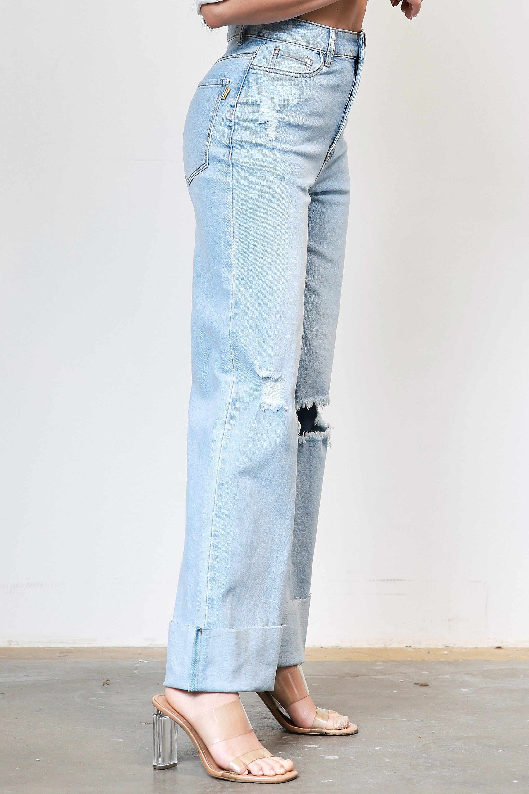 EP1922] 90s Baby Wide Jeans – Vibrant miu