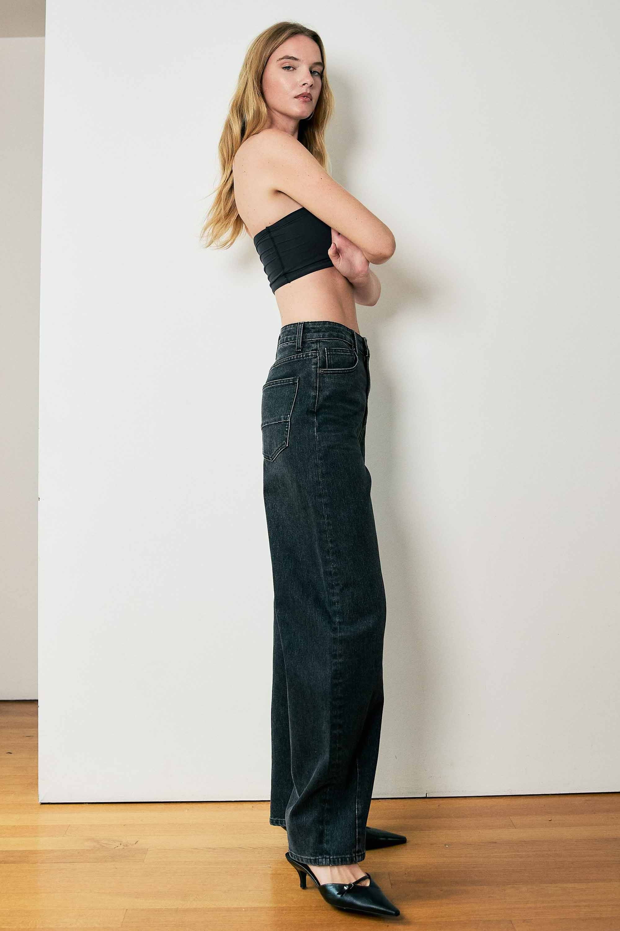 XPT477] Barrel Baggy Jeans – Vibrant miu