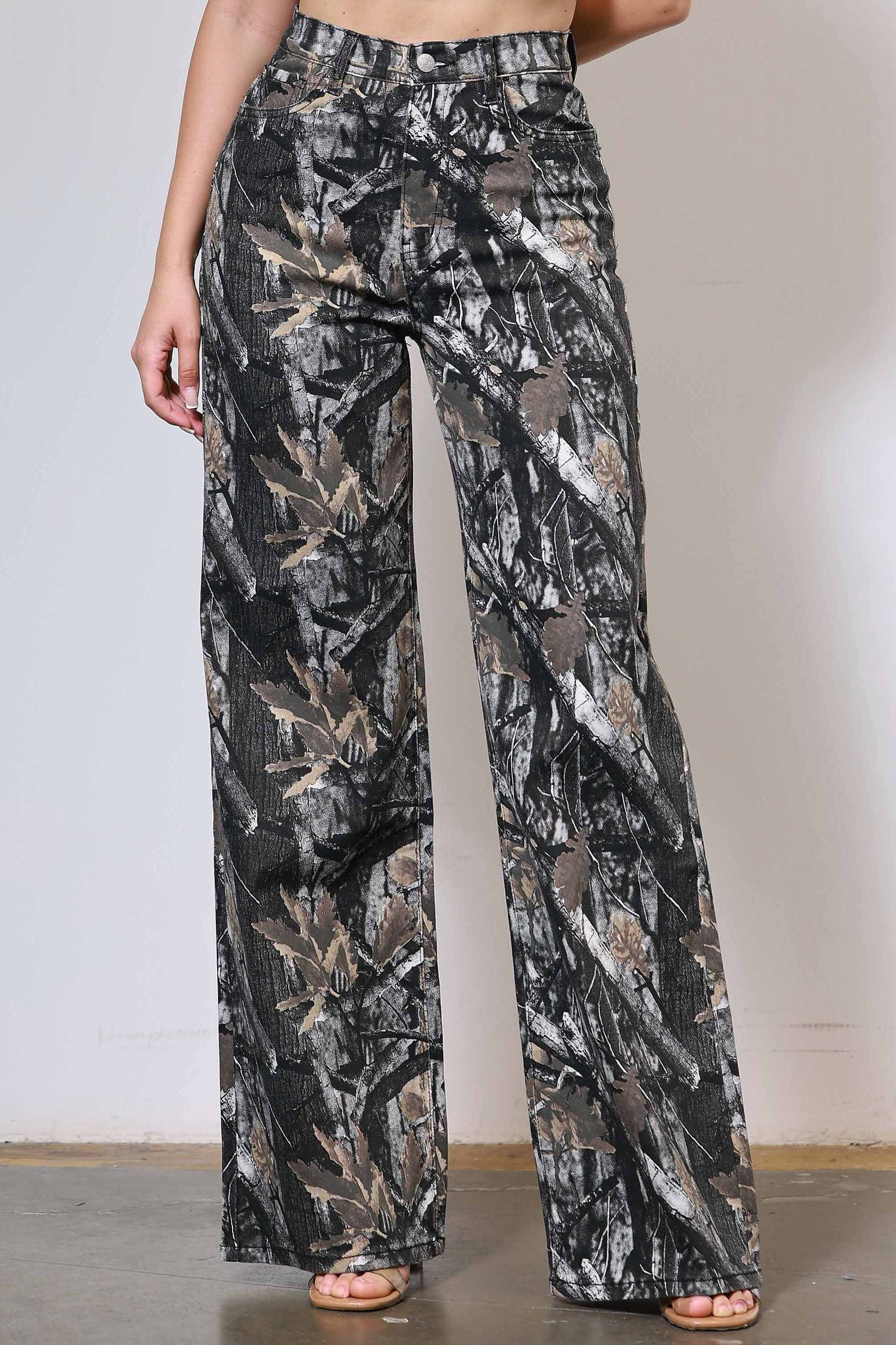 パンツ N.HOOLYWOOD camouflage wide pants CAMO HQ - Chocolate Chip Woodland CAMO unisex wide-leg pants