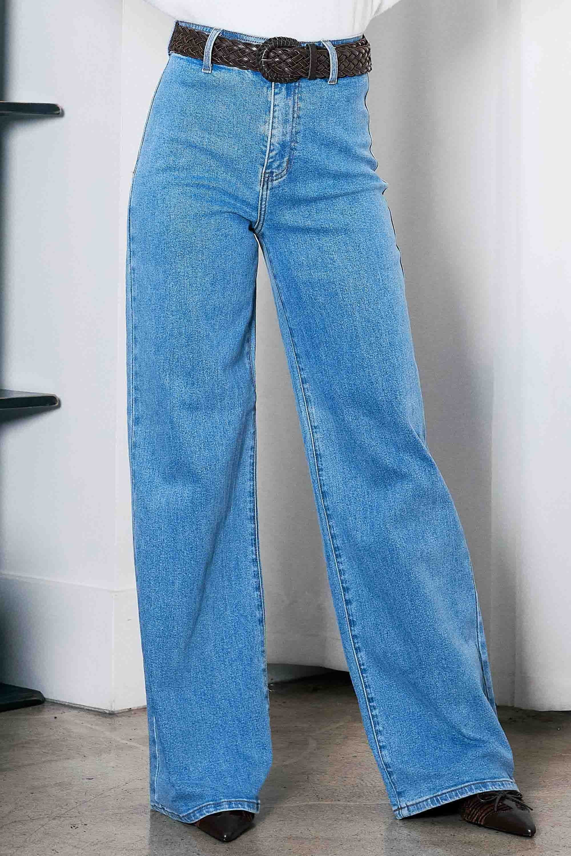 MP5116] High Rise Wide Leg Jeans – Vibrant miu