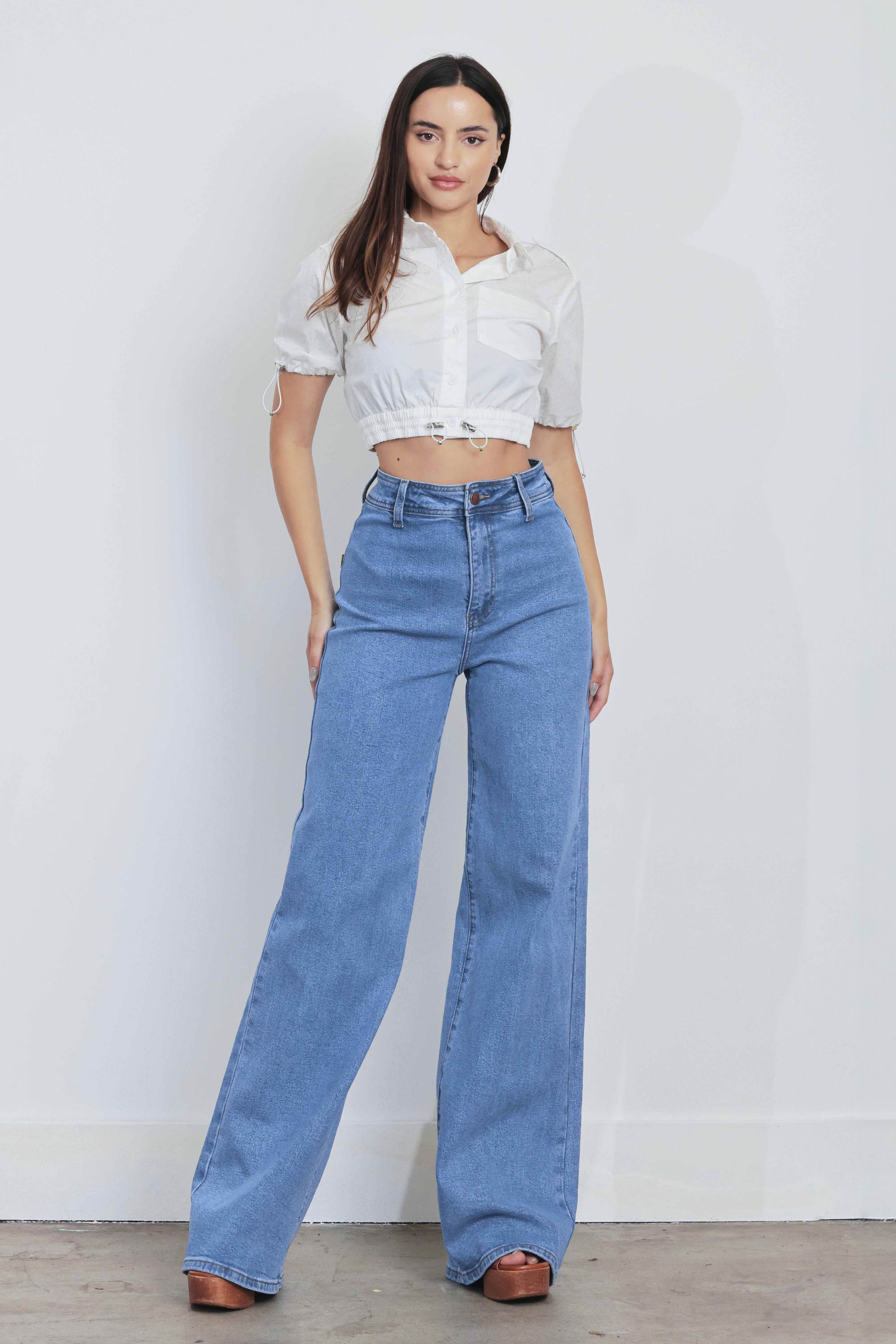 High Rise Wide Leg Jeans – Vibrant miu