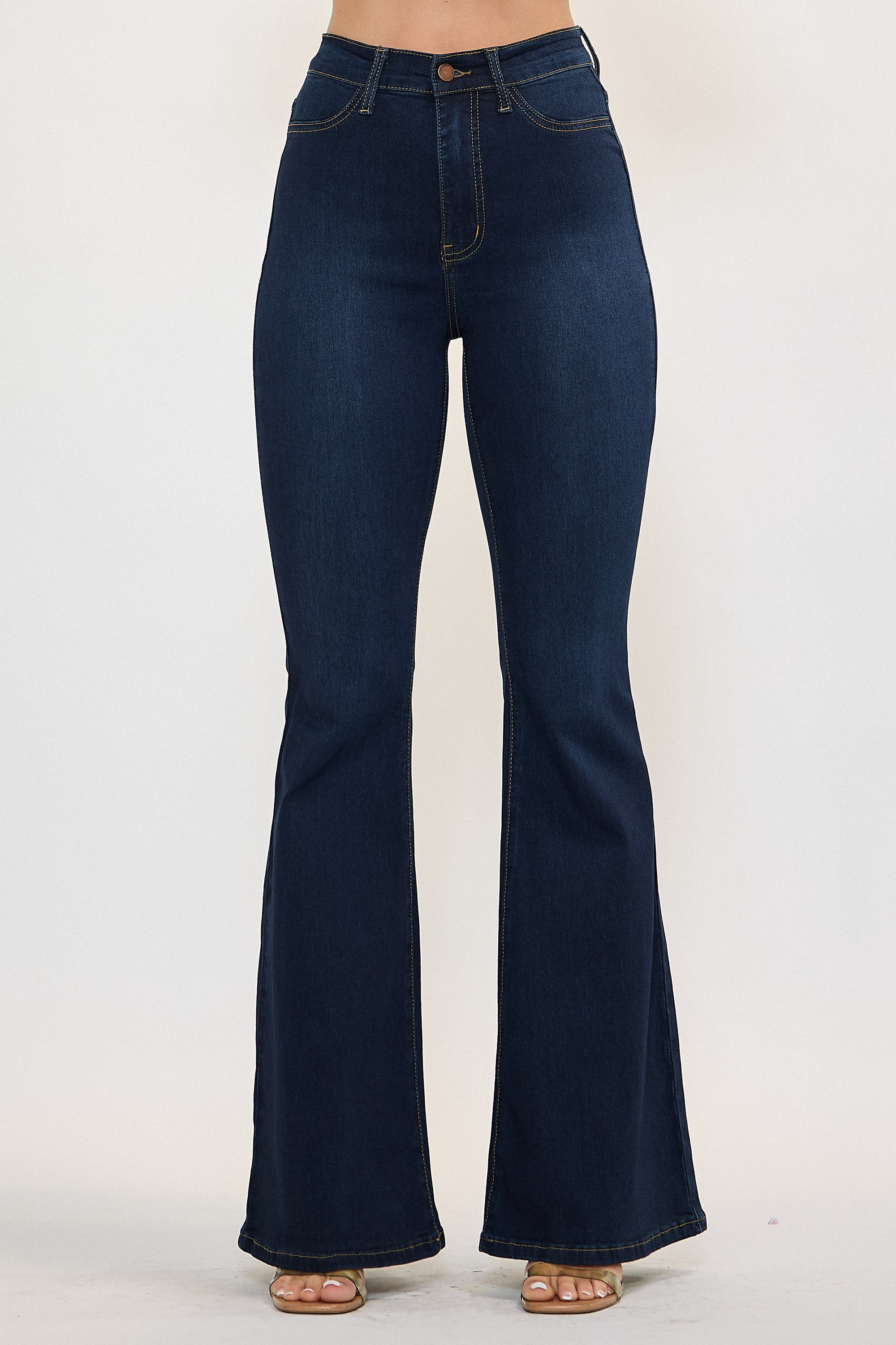 P522] Tall Bell Flare Jeans – Vibrant miu