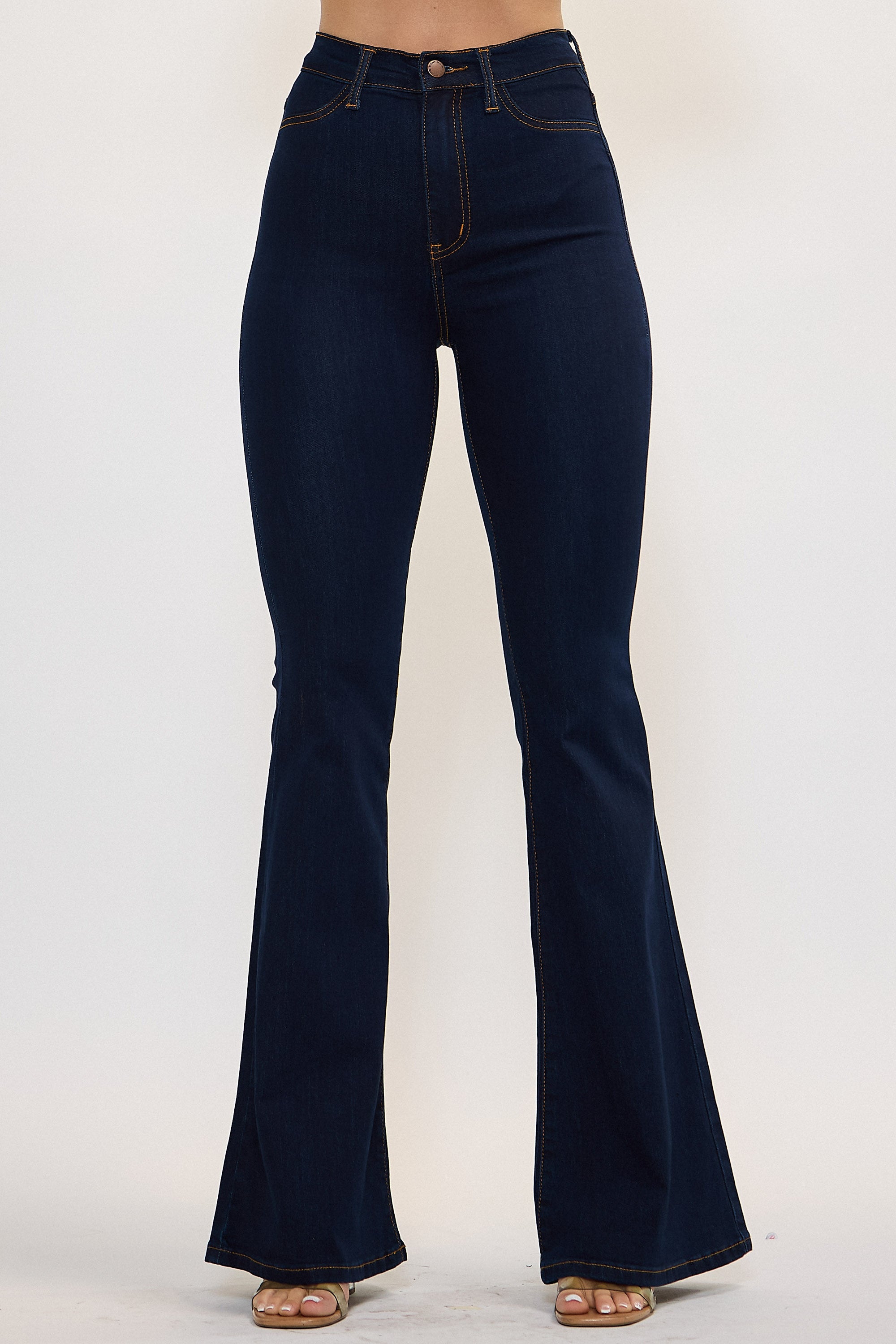 P522] Tall Bell Flare Jeans – Vibrant miu