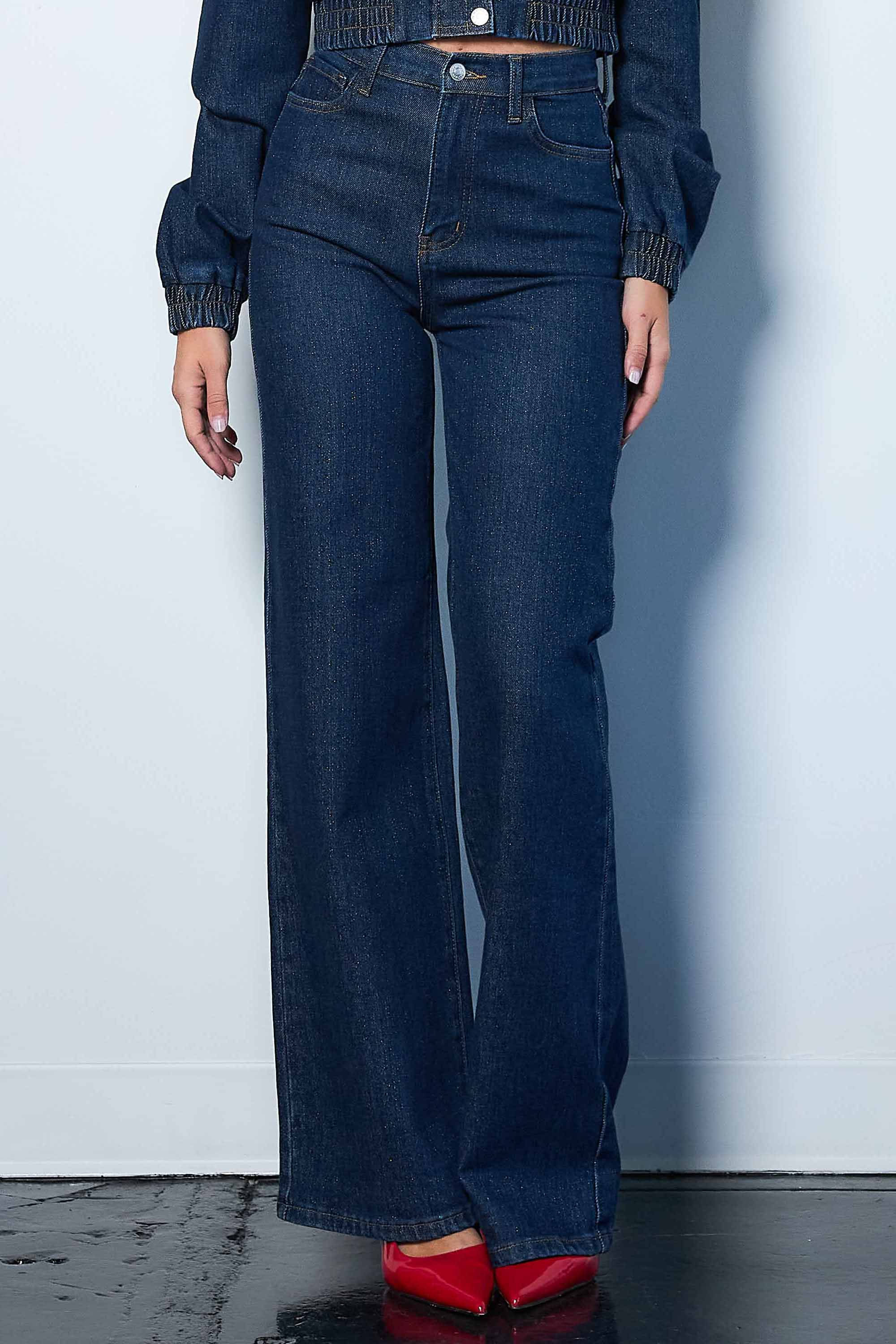 P6114] High-Rise Wide Leg Jeans – Vibrant miu