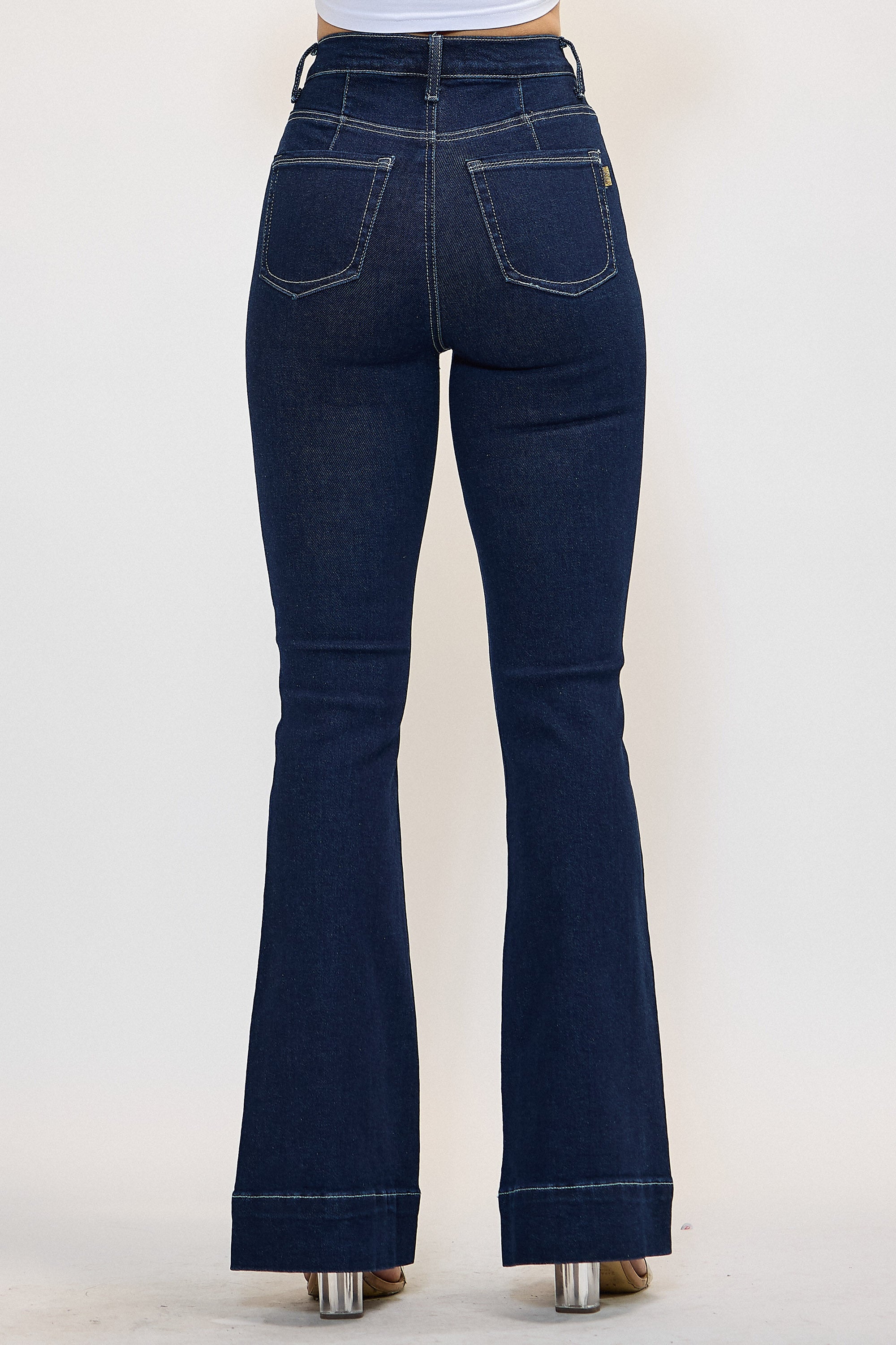 P6243] High-Rise Flare Jeans – Vibrant miu