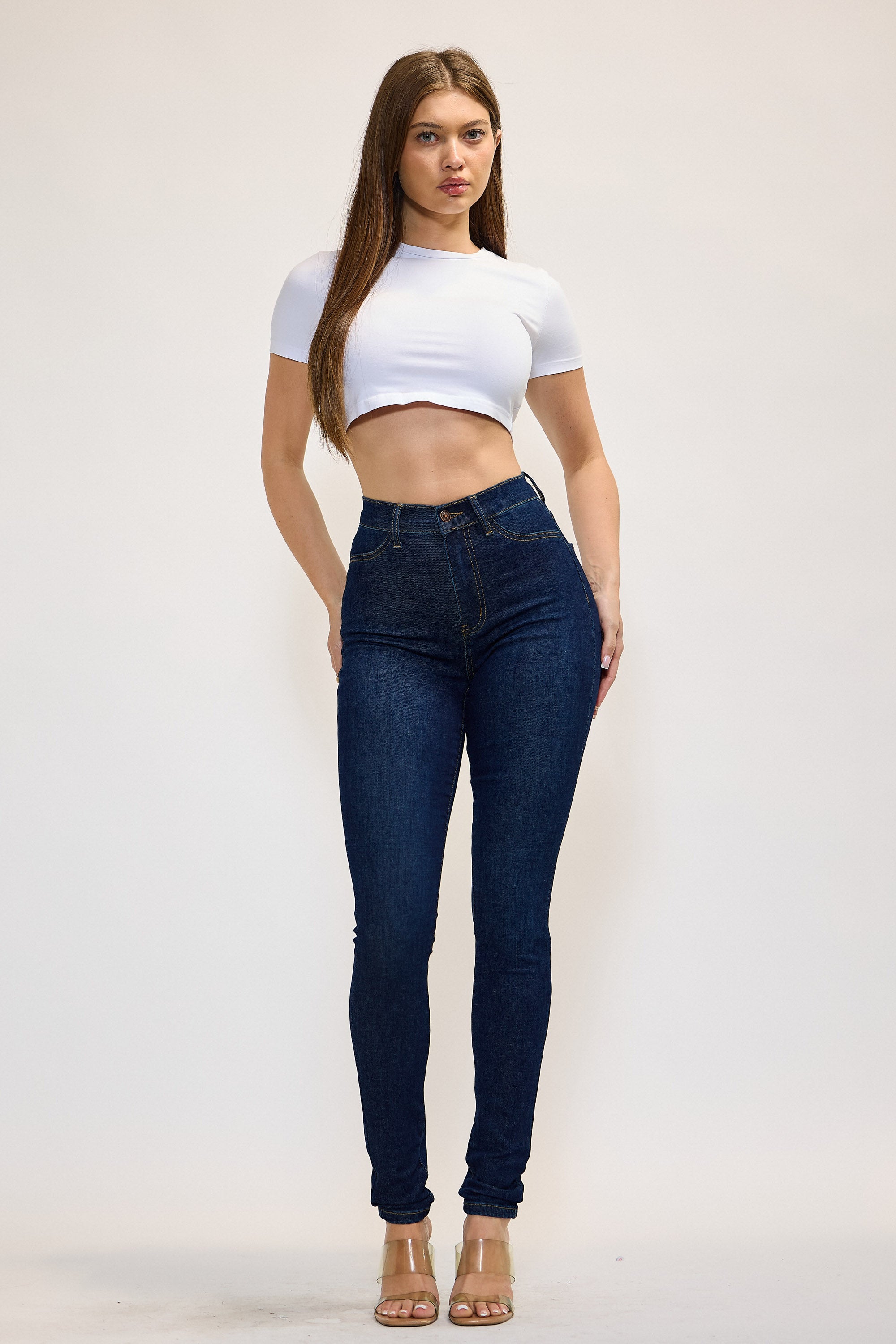 P6257] Super Stretch Skinny Jeans – Vibrant miu
