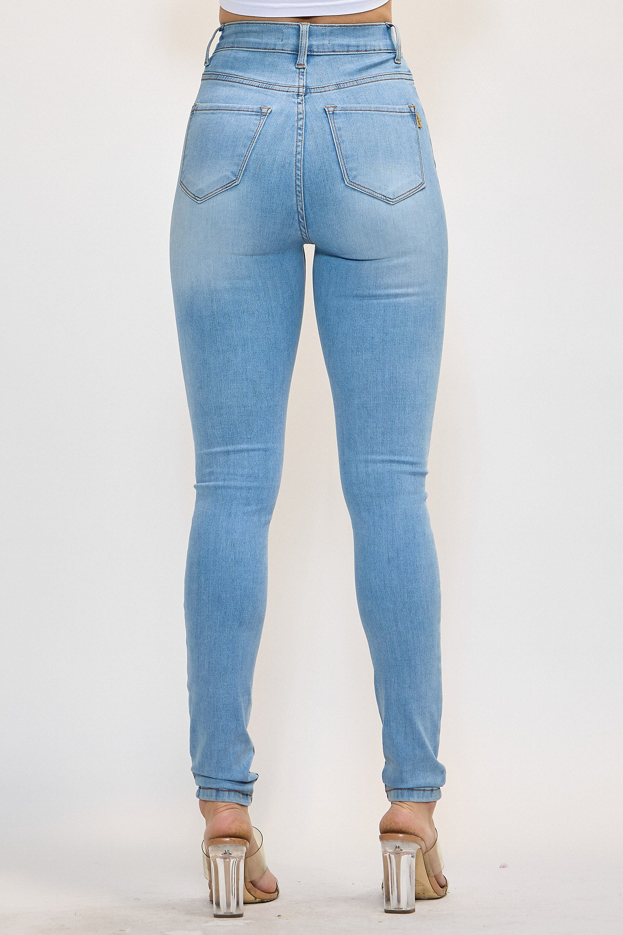 【新品未使用】HIGH WAIST LAYERED SKINNY DENIM P6257] Super Stretch Skinny Jeans – Vibrant miu