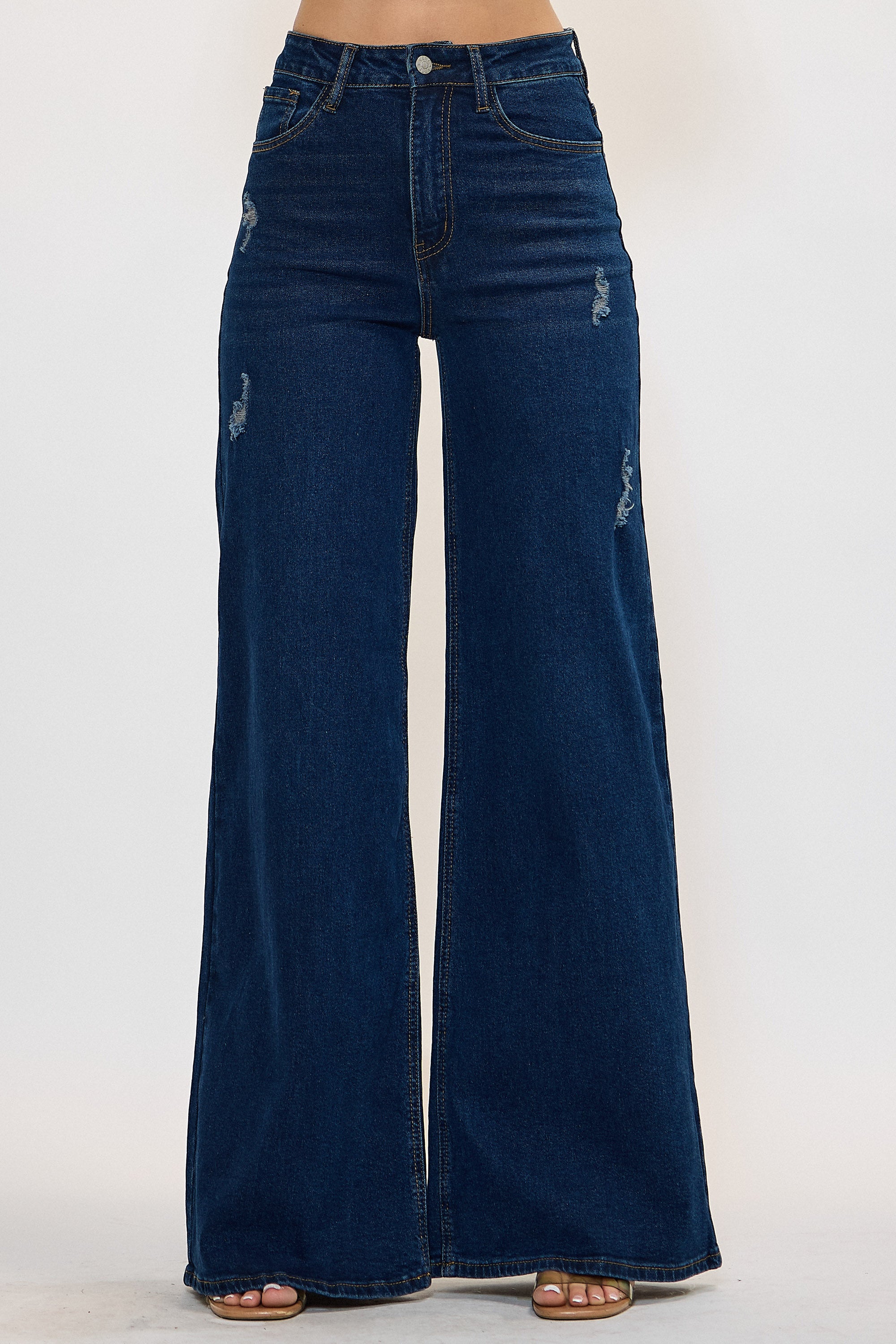 XPT409] High-Rise Extra Wide Leg Jeans – Vibrant miu